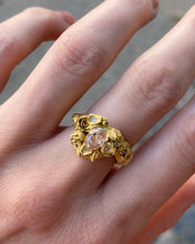 Load image into Gallery viewer, ROSE RING — PINK AND WHITE DIAMONDS