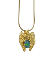 Load image into Gallery viewer, ANGEL NECKLACE — BLACK OPAL