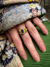 Load image into Gallery viewer, DIANA RING — SAPPHIRE AND DIAMONDS