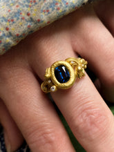 Load image into Gallery viewer, DIANA RING — SAPPHIRE AND DIAMONDS