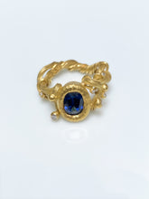 Load image into Gallery viewer, DIANA RING — SAPPHIRE AND DIAMONDS