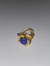 Load image into Gallery viewer, AURA RING — BLACK OPAL AND DIAMONDS
