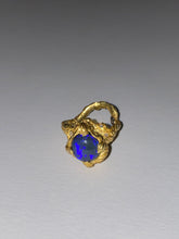 Load image into Gallery viewer, AURA RING — BLACK OPAL AND DIAMONDS
