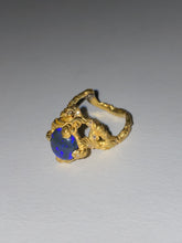 Load image into Gallery viewer, AURA RING — BLACK OPAL AND DIAMONDS