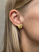 Load image into Gallery viewer, BUTTERFLY STUD EARRINGS — 0.14CT NAVETTE DIAMONDS