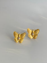 Load image into Gallery viewer, BUTTERFLY STUD EARRINGS — 0.14CT NAVETTE DIAMONDS
