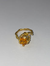Load image into Gallery viewer, ENCHANTED FOREST RING — ORANGE SAPPHIRE AND DIAMONDS