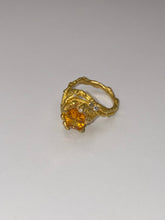 Load image into Gallery viewer, ENCHANTED FOREST RING — ORANGE SAPPHIRE AND DIAMONDS