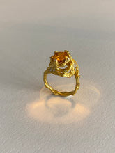Load image into Gallery viewer, ENCHANTED FOREST RING — ORANGE SAPPHIRE AND DIAMONDS