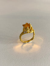 Load image into Gallery viewer, ENCHANTED FOREST RING — ORANGE SAPPHIRE AND DIAMONDS