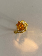 Load image into Gallery viewer, ENCHANTED FOREST RING — ORANGE SAPPHIRE AND DIAMONDS