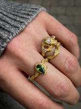 Load image into Gallery viewer, CAY RING — TSAVORITE AND DIAMONDS