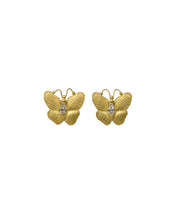 Load image into Gallery viewer, BUTTERFLY STUD EARRINGS — 0.20CT PEAR DIAMONDS
