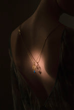 Load image into Gallery viewer, CHANDELIER NECKLACE — BLACK OPAL AND DIAMONDS