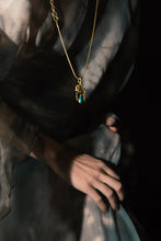 Load image into Gallery viewer, CHANDELIER NECKLACE — BLACK OPAL AND DIAMONDS