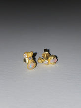Load image into Gallery viewer, LIQUID STUD EARRINGS — OPAL AND DIAMONDS