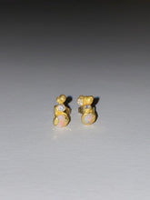 Load image into Gallery viewer, LIQUID STUD EARRINGS — OPAL AND DIAMONDS