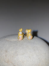 Load image into Gallery viewer, LIQUID STUD EARRINGS — OPAL AND DIAMONDS