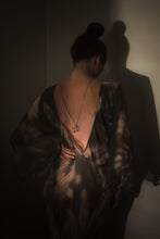 Load image into Gallery viewer, CHANDELIER NECKLACE — BLACK OPAL AND DIAMONDS