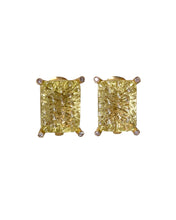 Load image into Gallery viewer, LIMONE EARRINGS — LEMON QUARTZ AND DIAMONDS