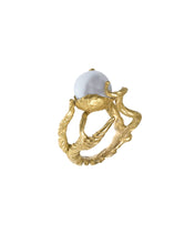 Load image into Gallery viewer, SEAWEED RING — PEARL AND DIAMONDS