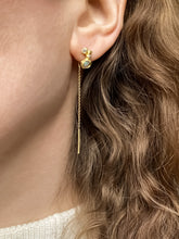 Load image into Gallery viewer, LIQUID CHAIN EARRINGS — OPAL AND DIAMONDS