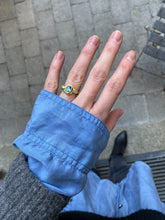 Load image into Gallery viewer, FLOE RING — AQUAMARINE AND DIAMONDS