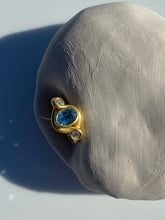 Load image into Gallery viewer, FLOE RING — AQUAMARINE AND DIAMONDS