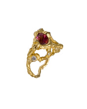 Load image into Gallery viewer, TREASURE RING — RUBELLITE AND DIAMONDS