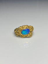 Load image into Gallery viewer, FLORID RING — CRYSTAL OPAL AND DIAMOND