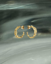 Load image into Gallery viewer, FLORID HOOP EARRINGS — DIAMONDS
