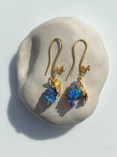Load image into Gallery viewer, GRAPE EARRINGS — BLACK OPAL AND DIAMONDS