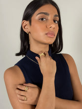 Load image into Gallery viewer, LIQUID CHAIN EARRINGS — OPAL AND DIAMONDS