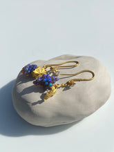 Load image into Gallery viewer, GRAPE EARRINGS — BLACK OPAL AND DIAMONDS