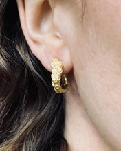 Load image into Gallery viewer, FLORID HOOP EARRINGS — DIAMONDS