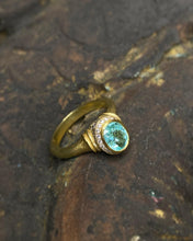 Load image into Gallery viewer, GLACIER RING — PARAIBA AND DIAMONDS