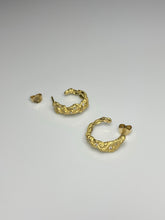 Load image into Gallery viewer, FLORID HOOP EARRINGS — DIAMONDS