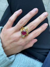 Load image into Gallery viewer, RED OAK RING — RUBY AND DIAMONDS