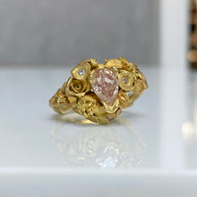 Load image into Gallery viewer, ROSE RING — PINK AND WHITE DIAMONDS