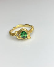 Load image into Gallery viewer, BLISS RING — TSAVORITE AND DIAMONDS