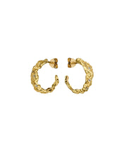 Load image into Gallery viewer, FLORID HOOP EARRINGS — DIAMONDS