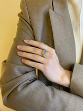 Load image into Gallery viewer, FLORID RING — CRYSTAL OPAL AND DIAMOND