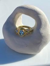 Load image into Gallery viewer, FLOE RING — AQUAMARINE AND DIAMONDS