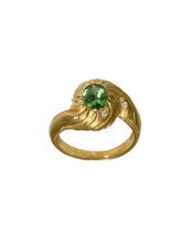 Load image into Gallery viewer, COSMOS RING — TSAVORITE AND DIAMONDS