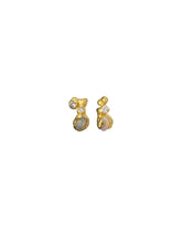 Load image into Gallery viewer, LIQUID STUD EARRINGS — OPAL AND DIAMONDS
