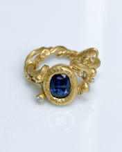 Load image into Gallery viewer, DIANA RING — SAPPHIRE AND DIAMONDS

