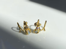 Load image into Gallery viewer, LIQUID EARRINGS — OPAL AND DIAMONDS
