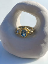Load image into Gallery viewer, FLOE RING — AQUAMARINE AND DIAMONDS
