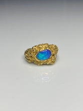 Load image into Gallery viewer, FLORID RING — CRYSTAL OPAL AND DIAMOND
