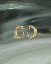 Load image into Gallery viewer, FLORID HOOP EARRINGS — DIAMONDS
